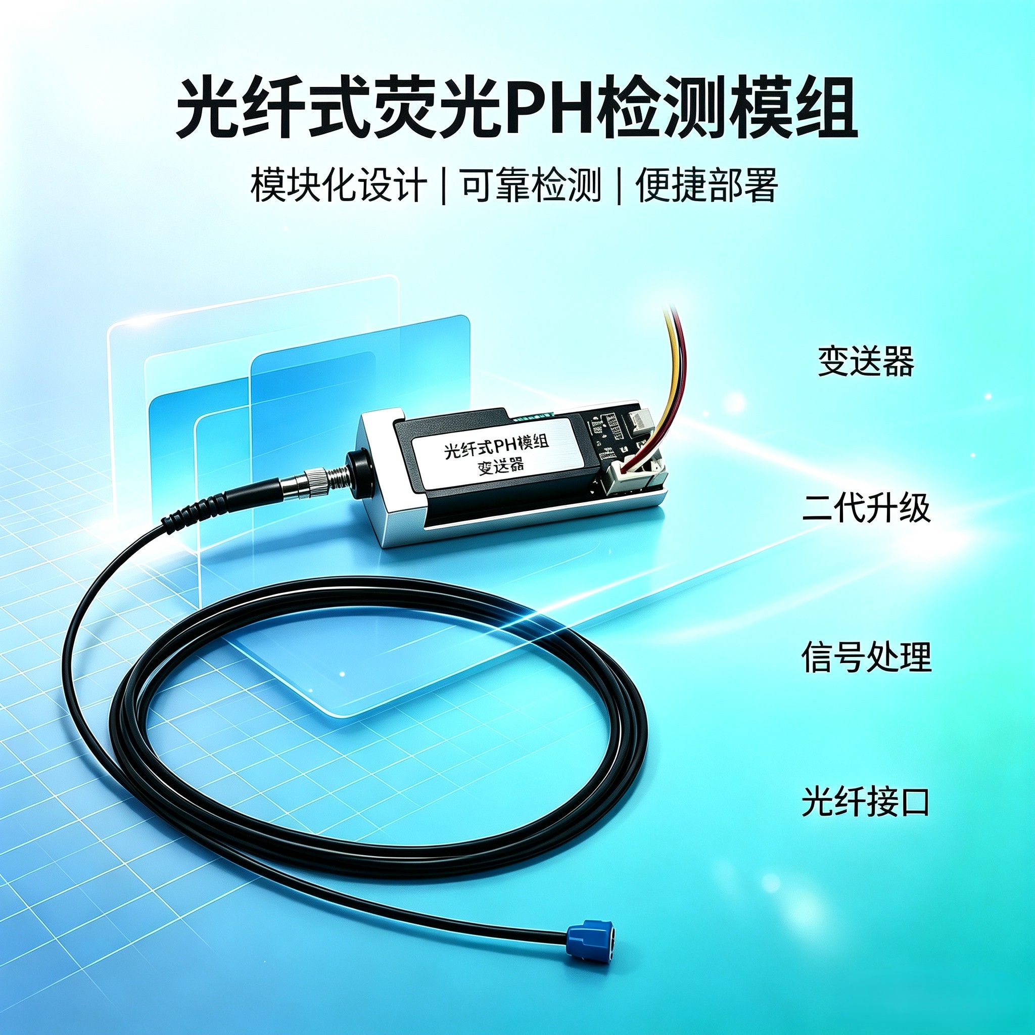忻成科技SC-PHFM02 光纤荧光工业pH模组酸碱浓度检测